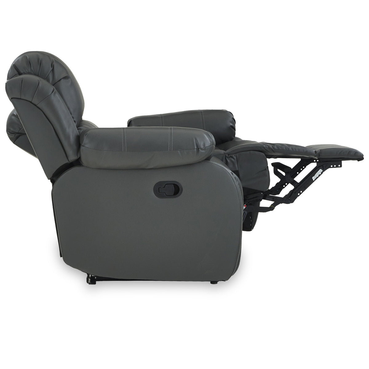 Anton Grey Leather Reclining 2 Seater Sofa