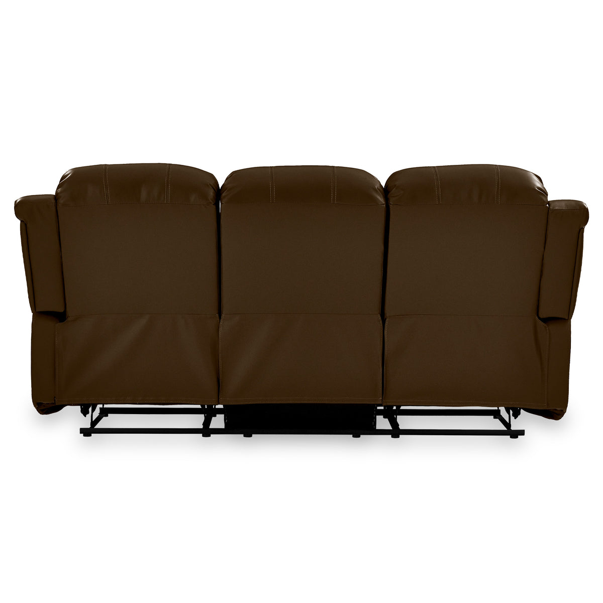 Anton Brown Leather Reclining 3 Seater Sofa