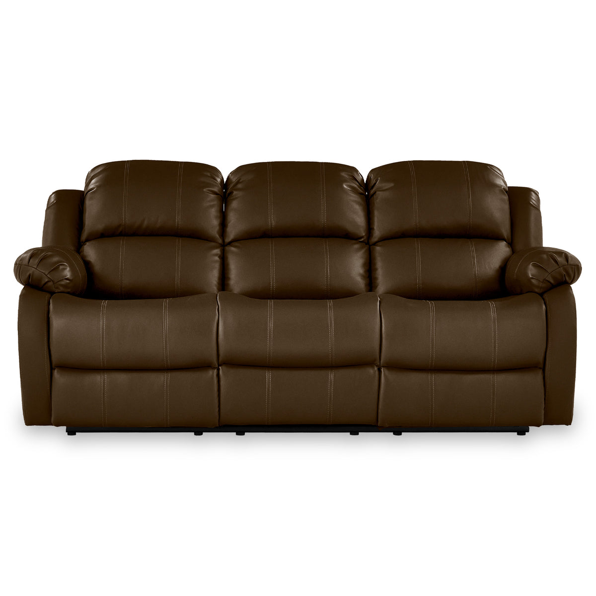 Anton Brown Leather Reclining 3 Seater Sofa