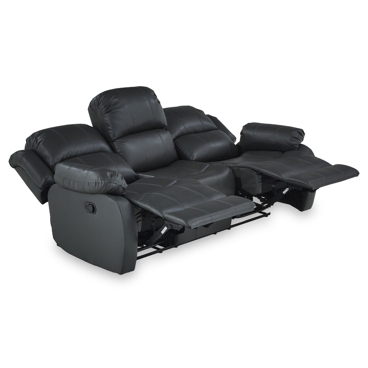 Anton Grey Leather Reclining 3 Seater Sofa