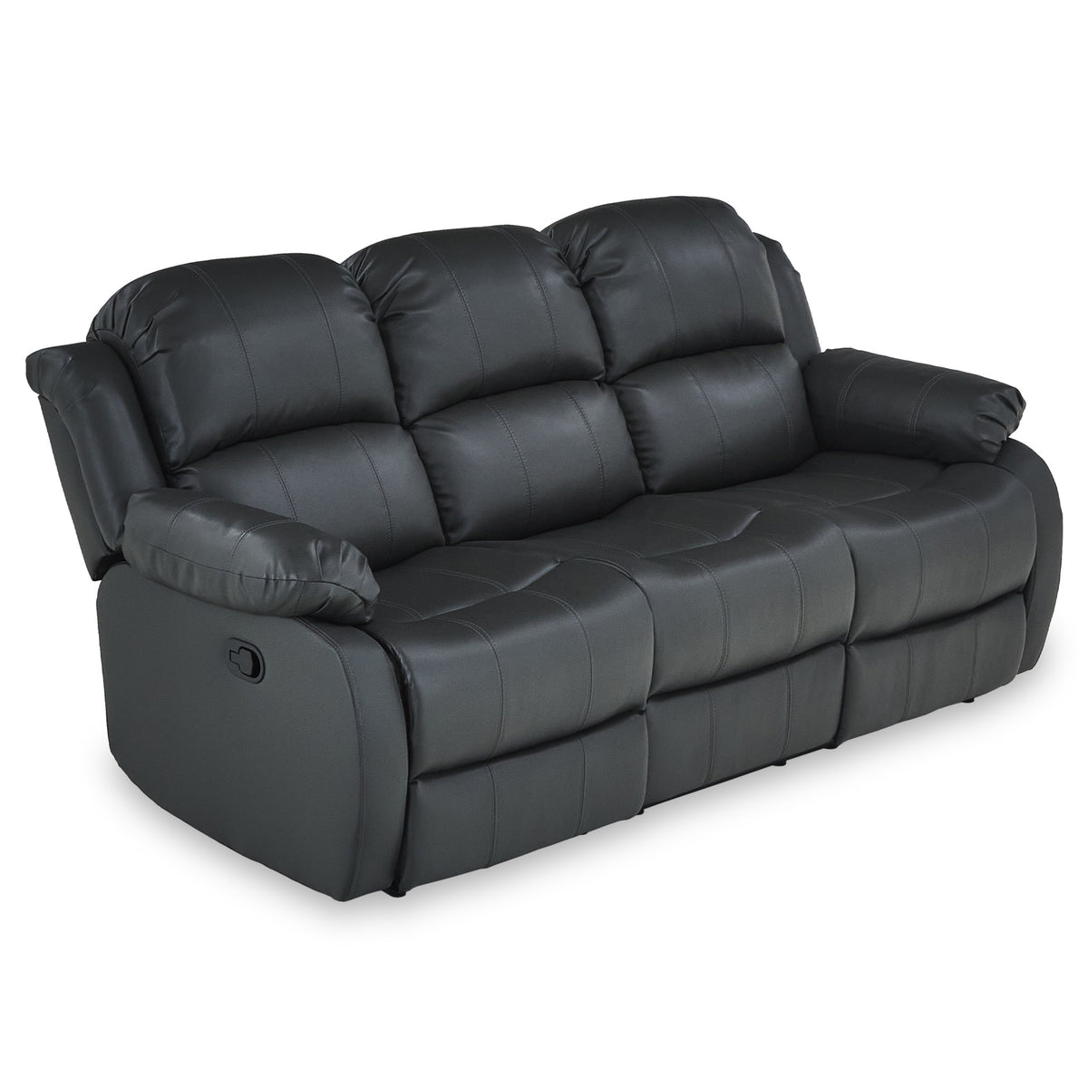 Anton Grey Leather Reclining 3 Seater Sofa