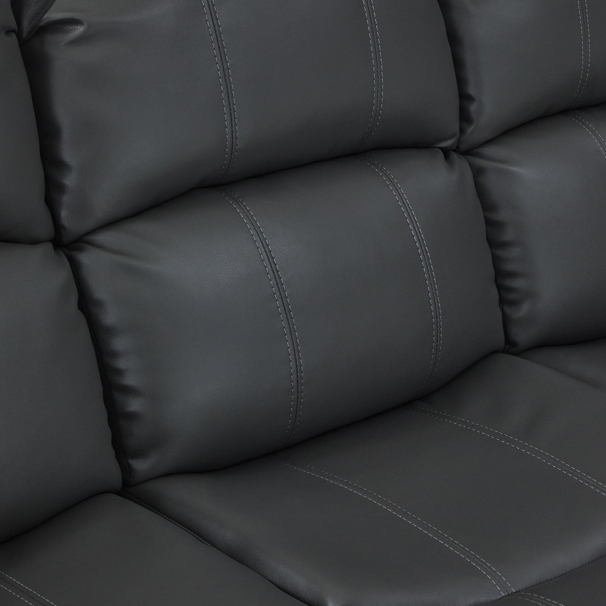 Anton Grey Leather Reclining 3 Seater Sofa