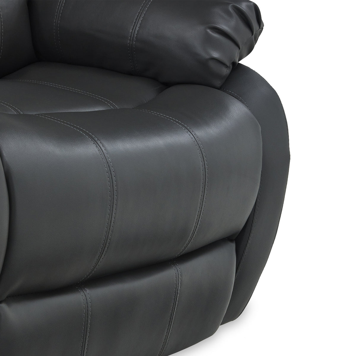 Anton Grey Leather Reclining 3 Seater Sofa