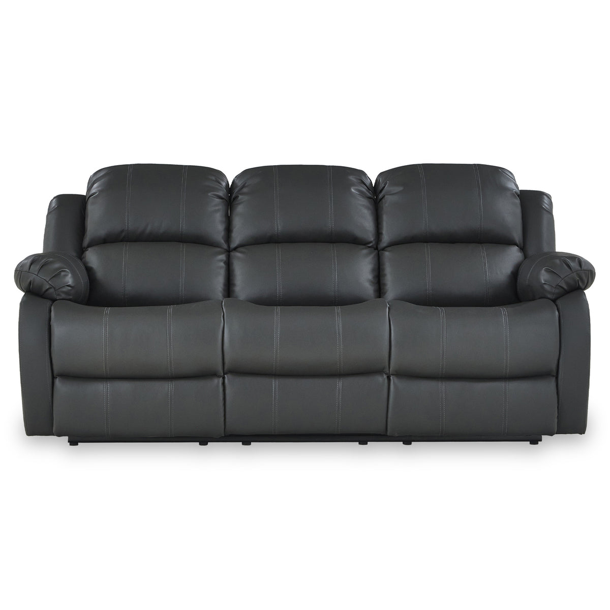 Anton Grey Leather Reclining 3 Seater Sofa