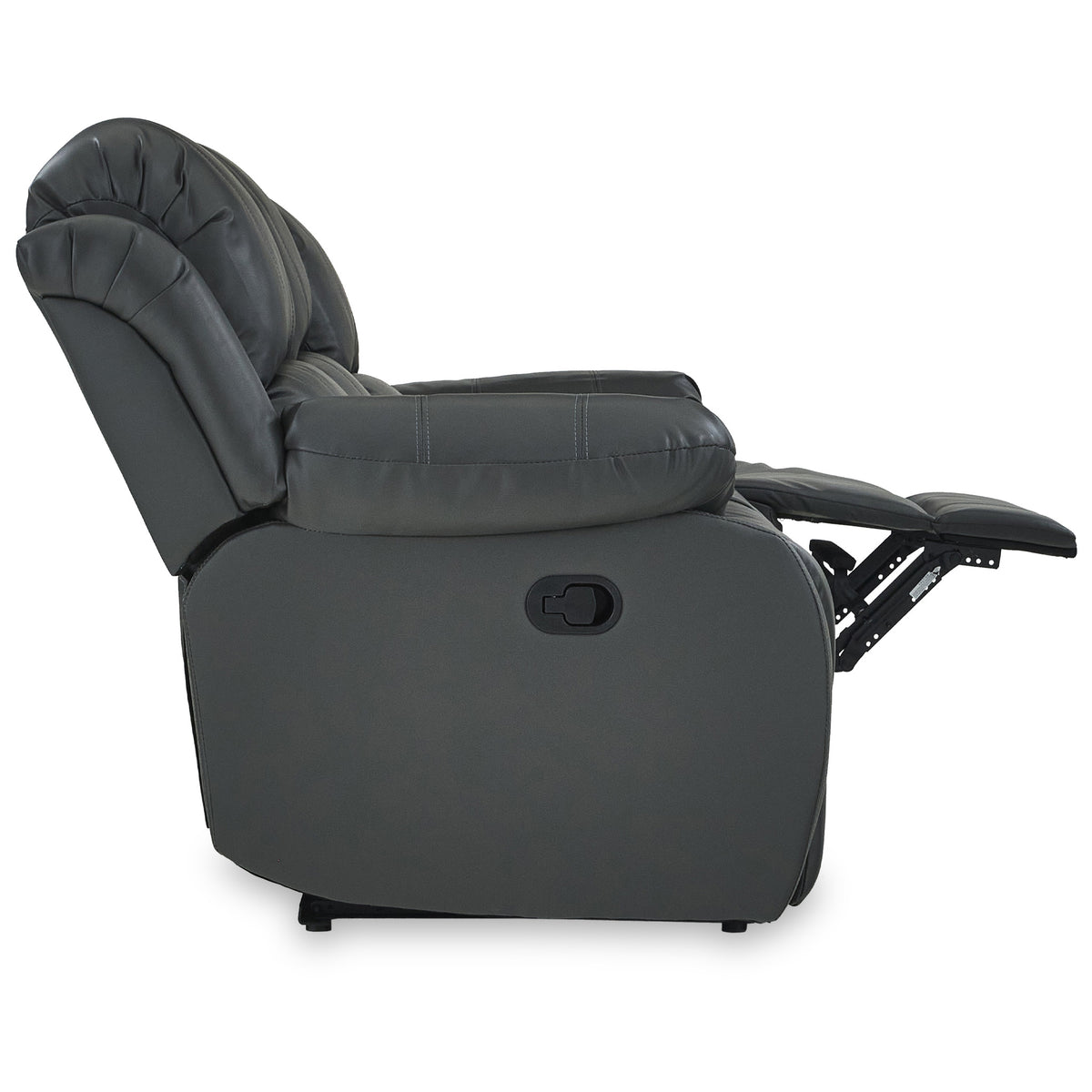 Anton Grey Leather Reclining 3 Seater Sofa