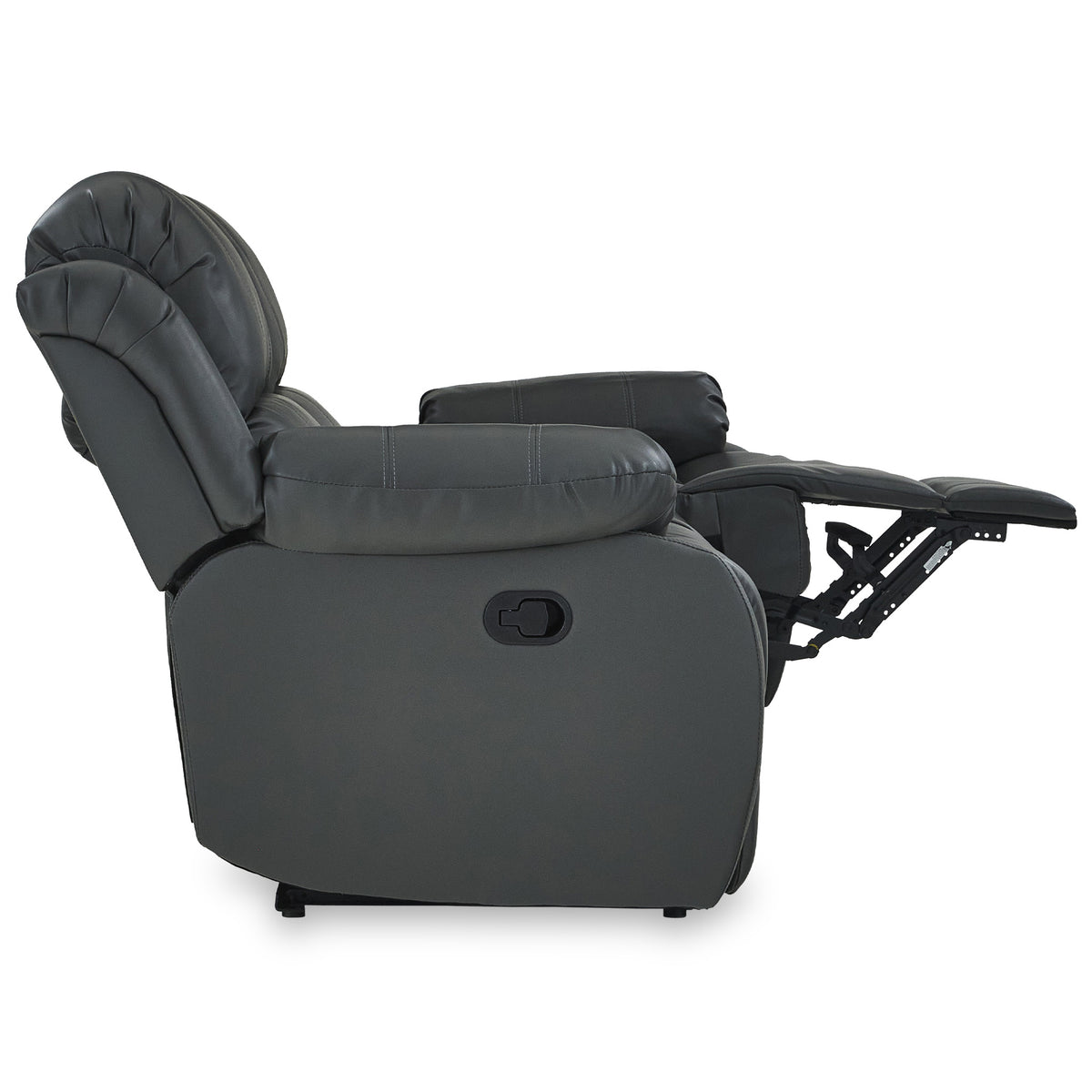 Anton Grey Leather Reclining 3 Seater Sofa