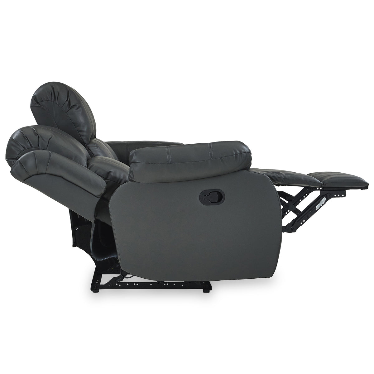 Anton Grey Leather Reclining 3 Seater Sofa