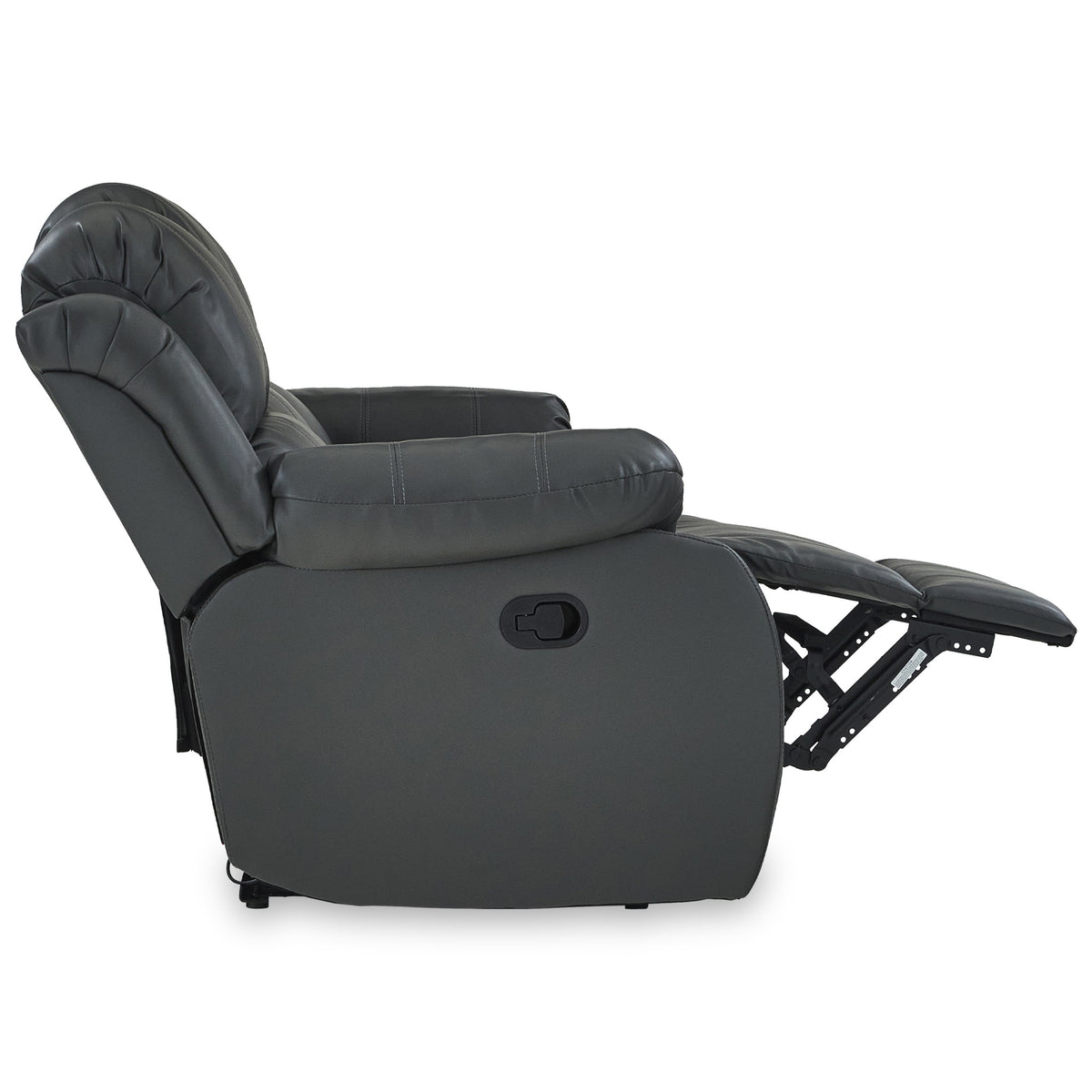 Anton Grey Leather Reclining 3 Seater Sofa