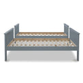 side view of the single and double beds from the Carlson Grey Triple Sleeper Bunk Bed