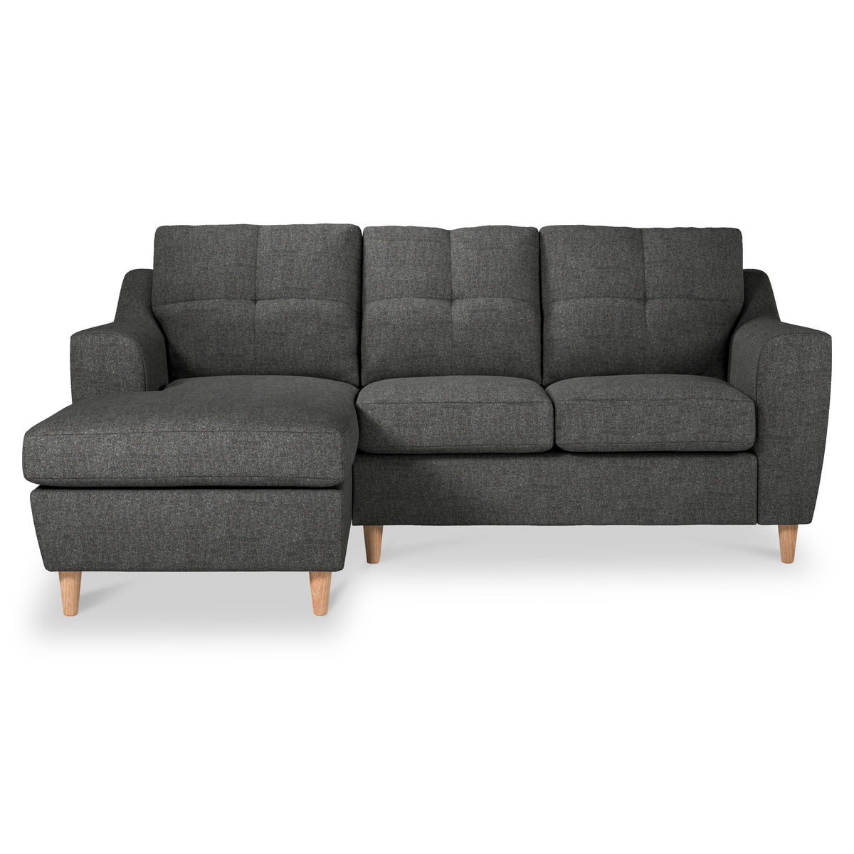 Justin Charcoal Left Hand Chaise Couch