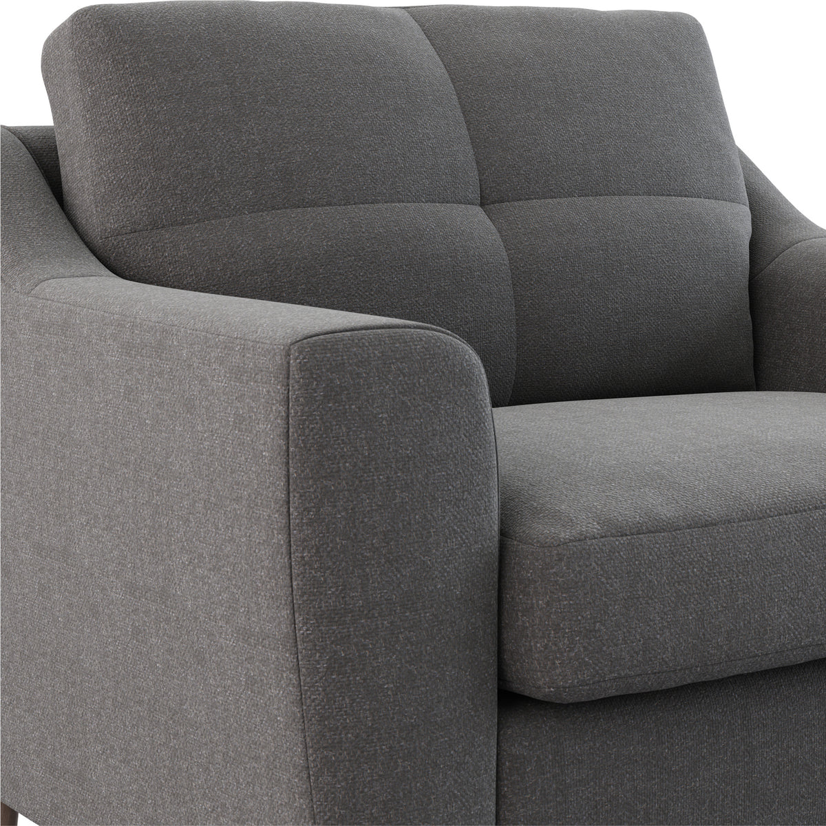 Justin Charcoal Snuggle Armchair from Roseland Furniture