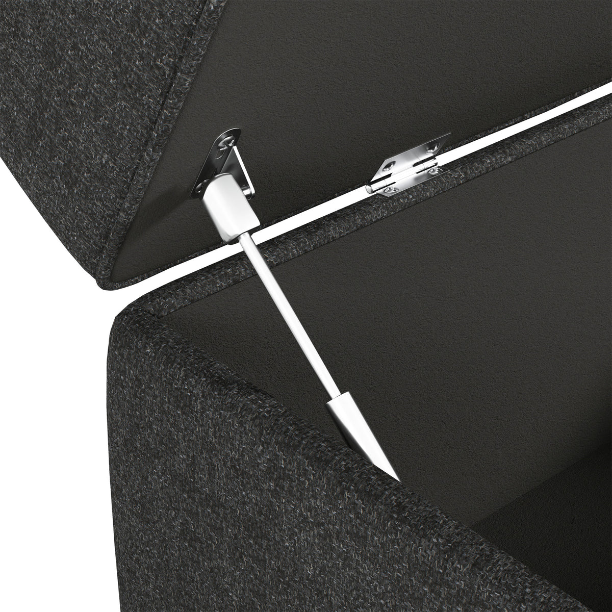 Justin Charcoal Small Storage Footstool
