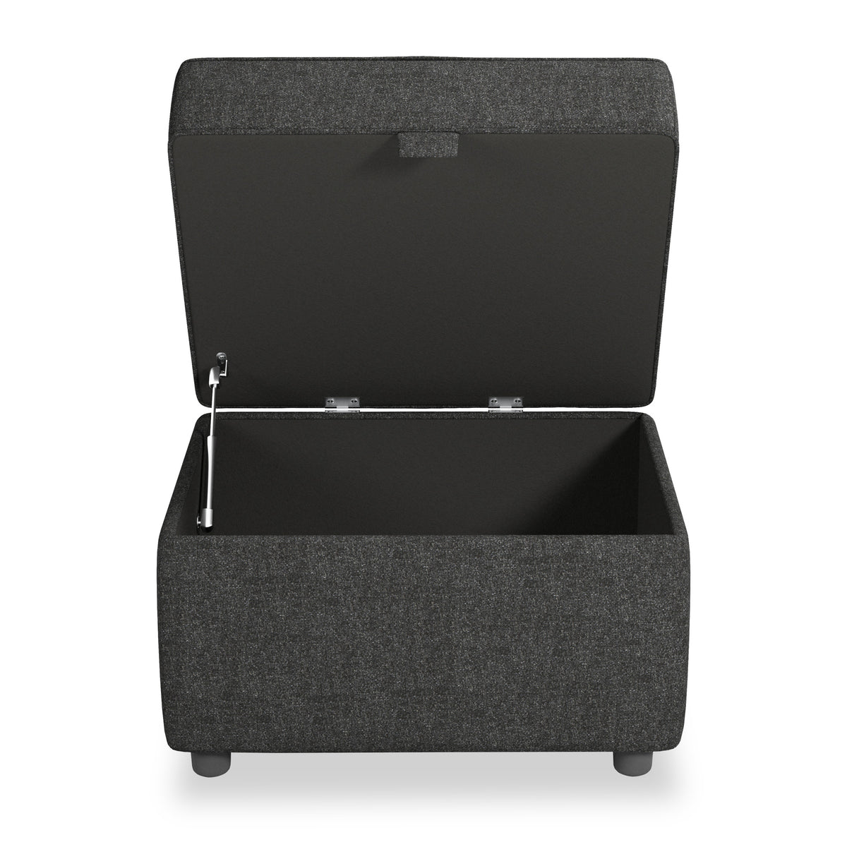 Justin Charcoal Small Storage Poof