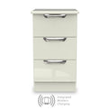 Beckett Cream Gloss Wireless Charging 2 Drawer Cabinet from Roseland
