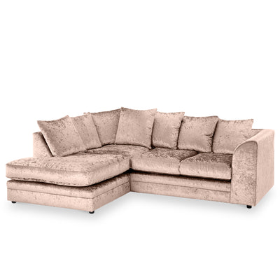 Tamara Crushed Velvet Chaise Sofa