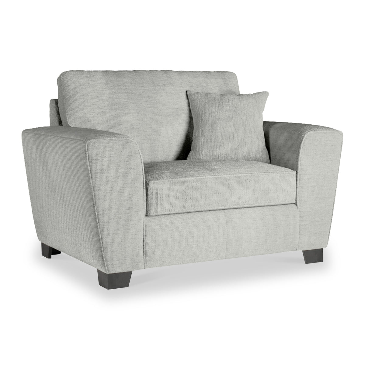 Chester Silver Hopsack Snuggler Armchair from Roseland Furniture