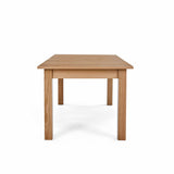 End view of the Falmouth Oak Large Extending Table by Roseland Furniture