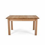 Side view of the closed Falmouth Oak Large Extending Dining Table
