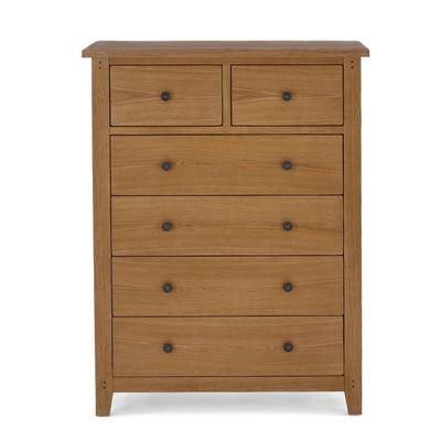 Broadway Oak 2 Over 4 Drawer Chest