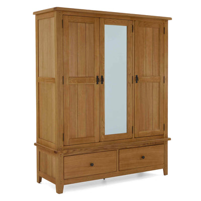 Broadway Oak Triple Wardrobe