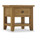 Broadway Oak Lamp Table with Drawer from Roseland Furniture
