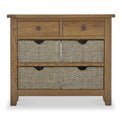 Broadway Oak Console Table with Baskets