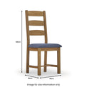 Broadway Oak Ladder Dining Chair dimensions