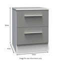 Blakely Grey and White Wireless Charging 2 Drawer Cabinet