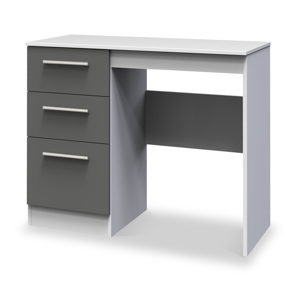 Blakely Grey and White 3 Drawer Dressing Table