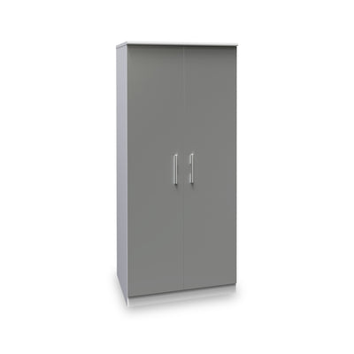 Blakely Grey and White 2 Door Wardrobe