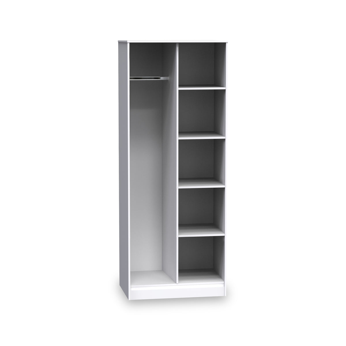 Harlow White Open Shelf Unit from Roseland