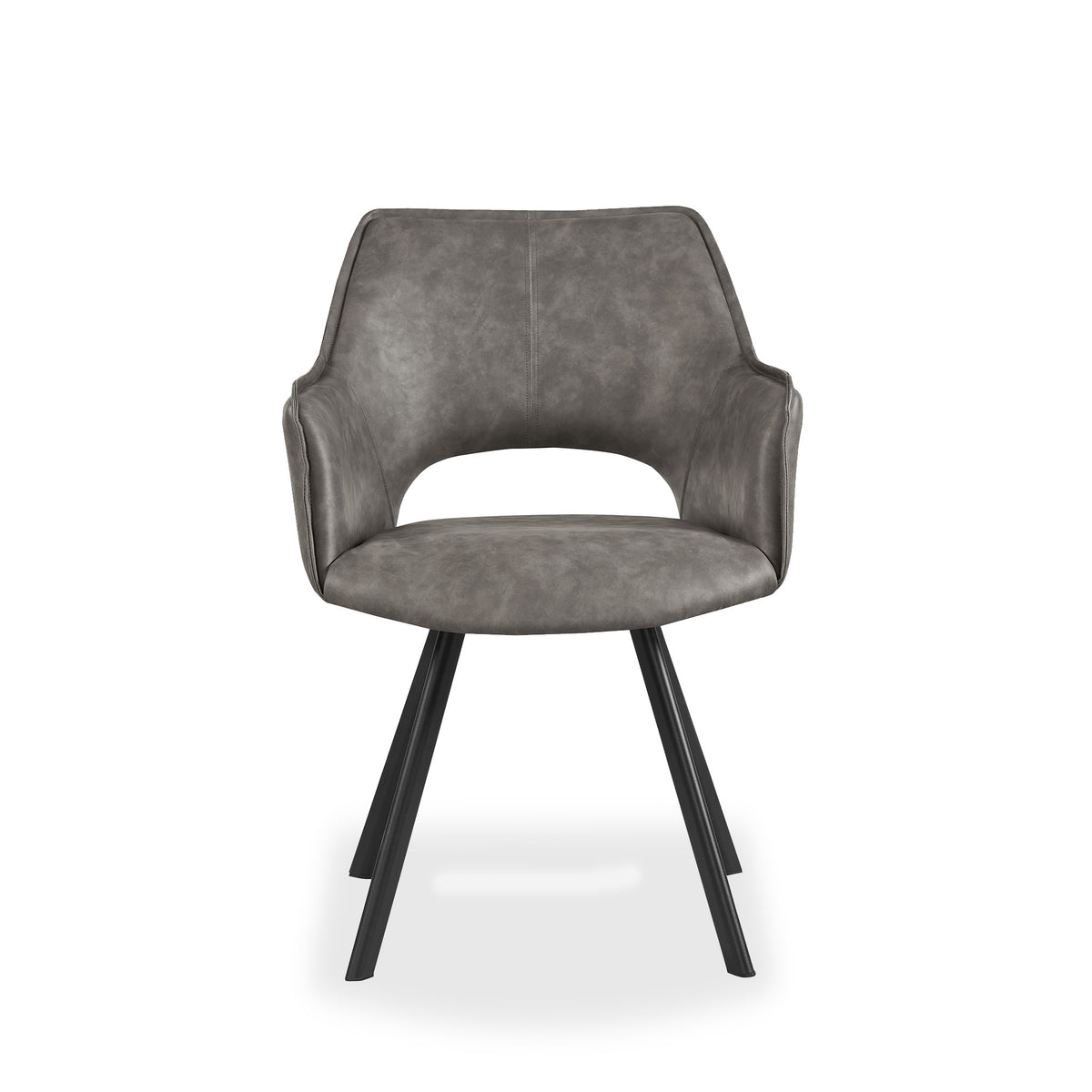 Harley Light Grey PU  Carver Dining Chair 