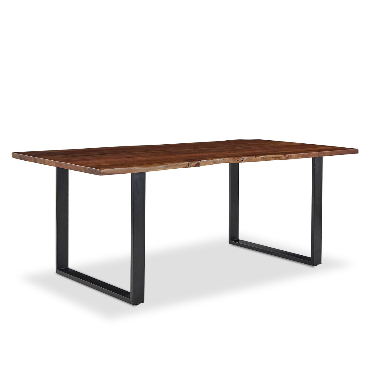 Acacia Wood Live Edge Dining Table with Iron Base from Roseland