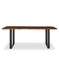 Acacia Wood Live Edge Dining Table with Iron Base