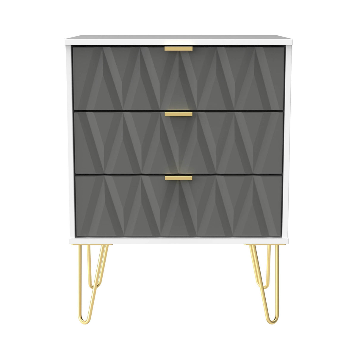 Geo White and Grey 3 Drawer Midi Chest from Roseland