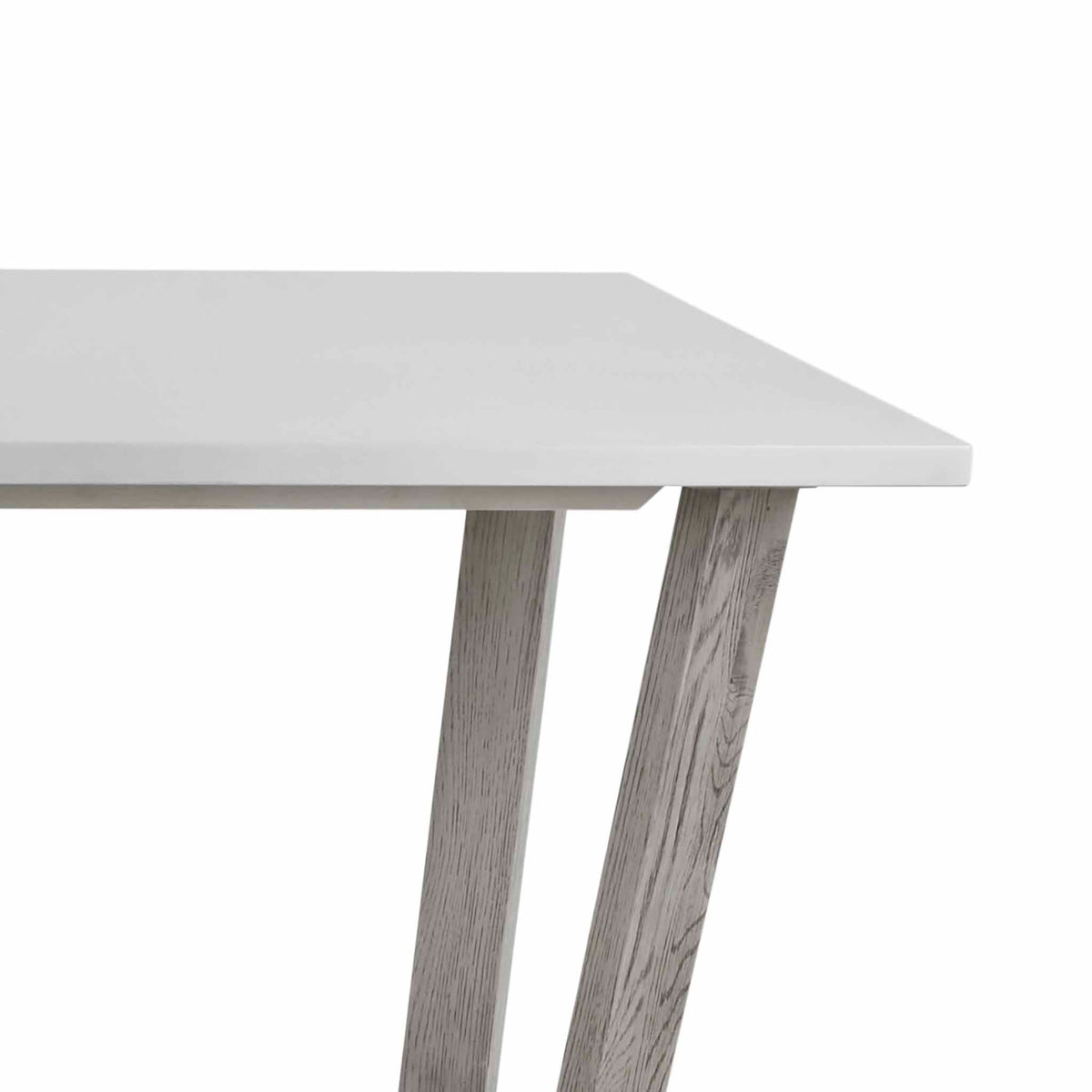 close up of the concrete effect top on the Epsom 210cm Rectangular Dining Table