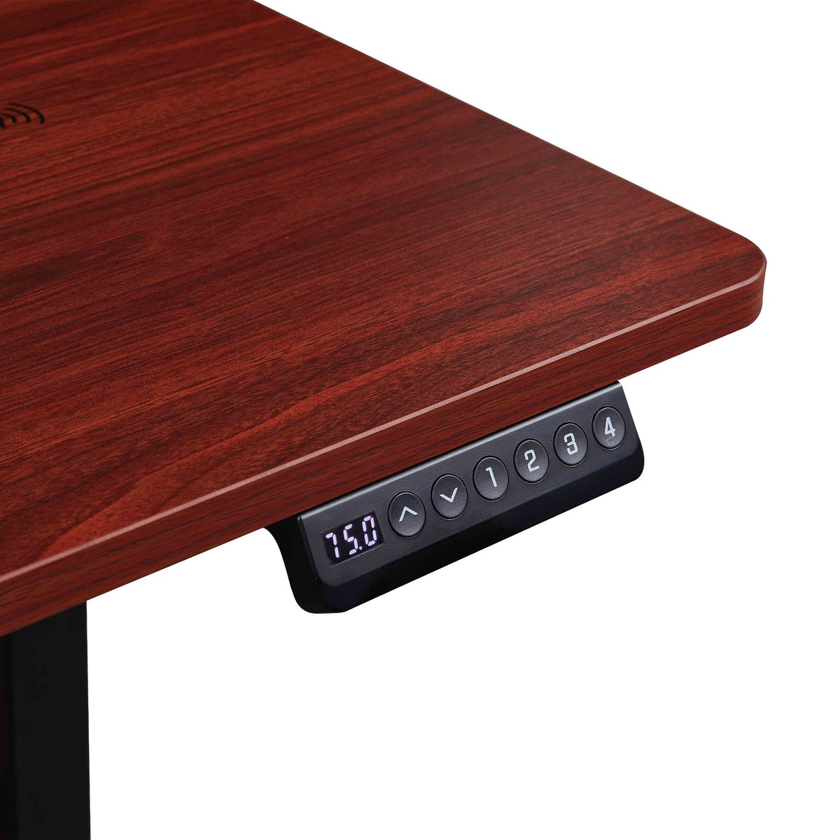 Apollo Walnut Wireless Smart Office Desk electronic 