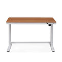 Juno White & Oak Wireless Smart Office Desk with mobile phone charging