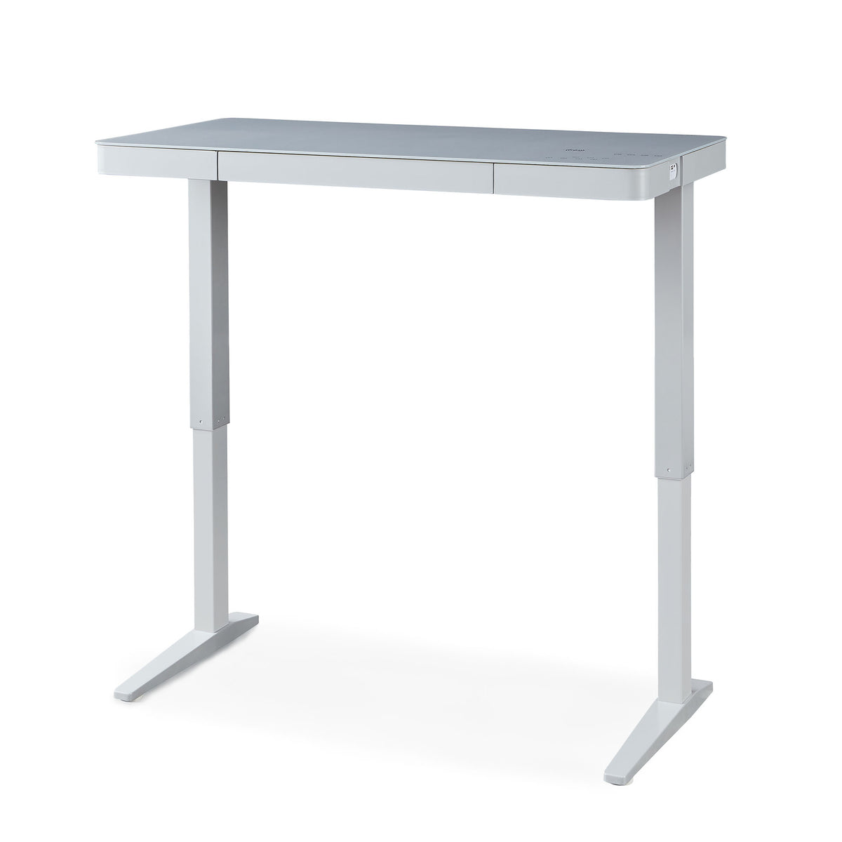 Lana Grey Contemporary Wireless Smart Office Metal Desk