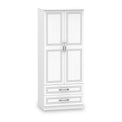 Killgarth White 2 Door 2 Drawer Wardrobe from Roseland Furniture