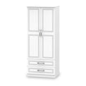 Killarth White Double Wardrobe with 2 Doors and 2 Drawers from Roseland Furniture