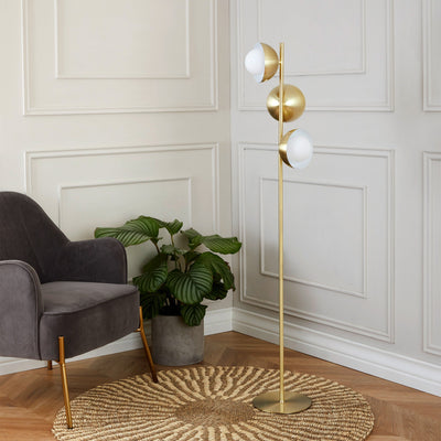 Estelle Brushed Dome Floor Lamp