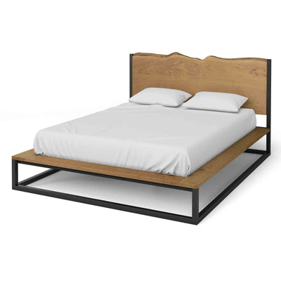 Oak Mill Waxed Platform Bed Frame