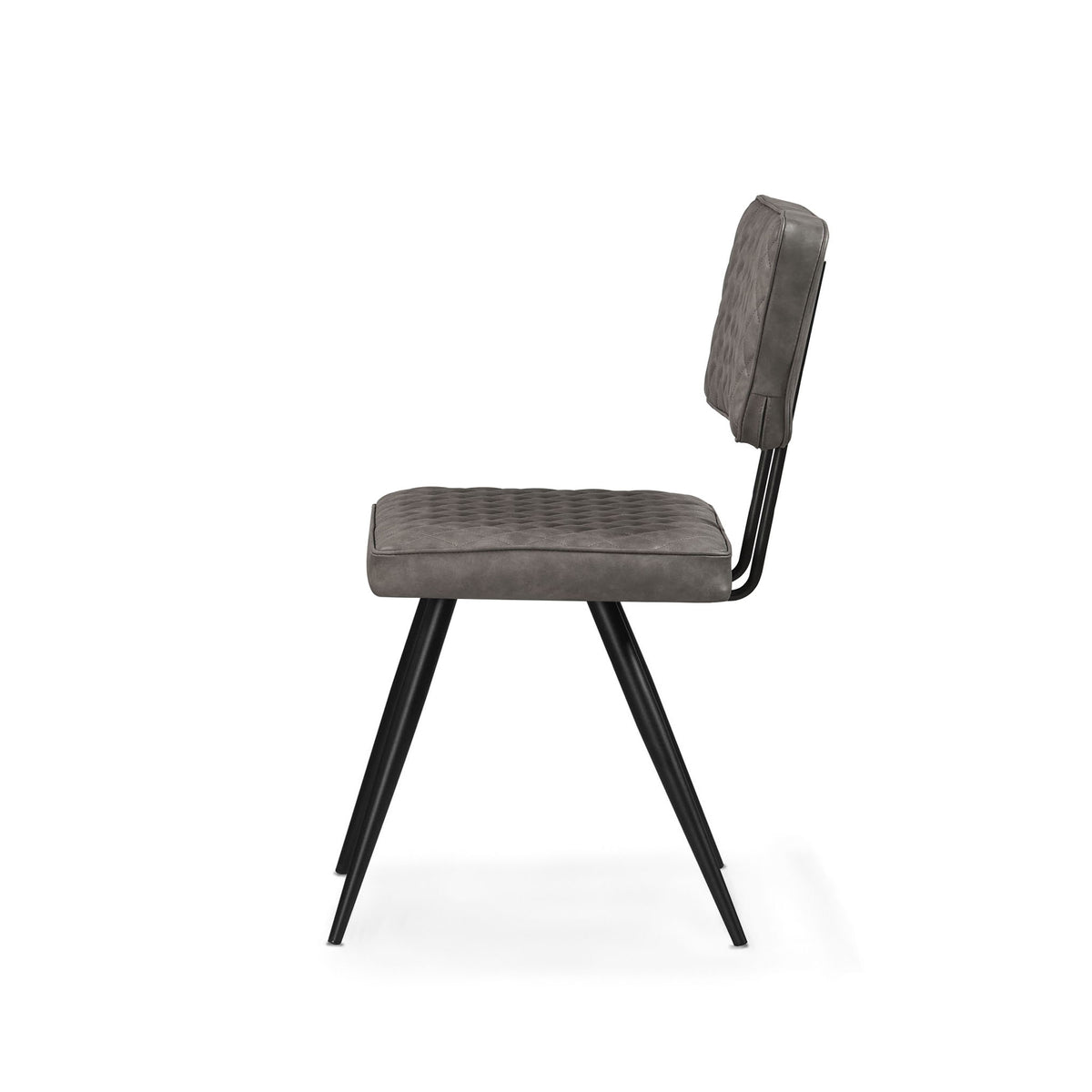 Flynn Dining Chair - Grey PU Faux Leather