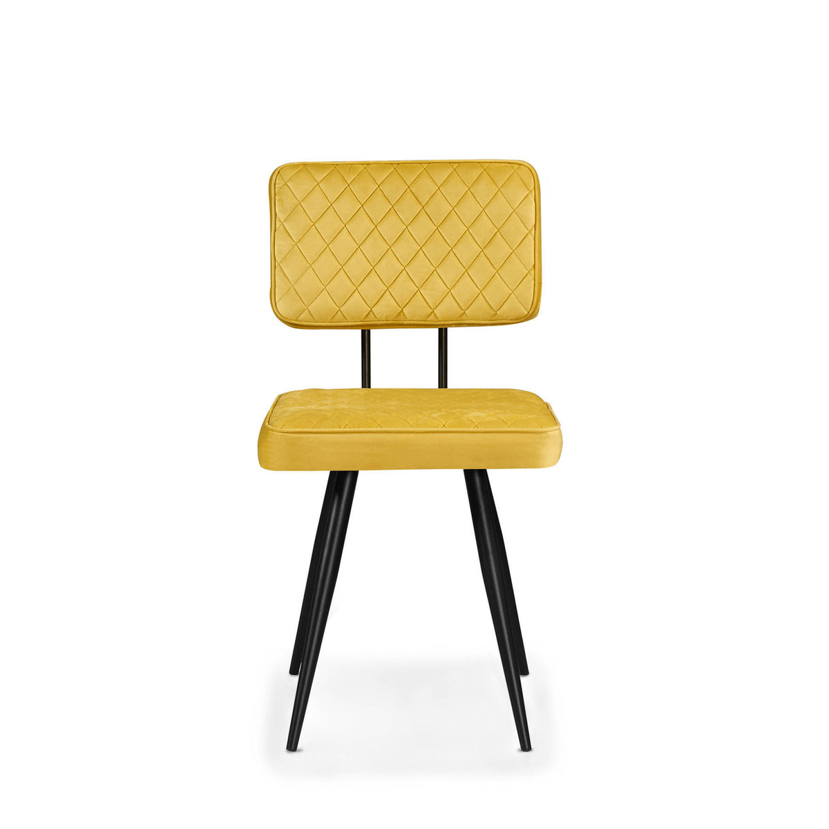 Flynn Dining Chair - Mustard Velvet