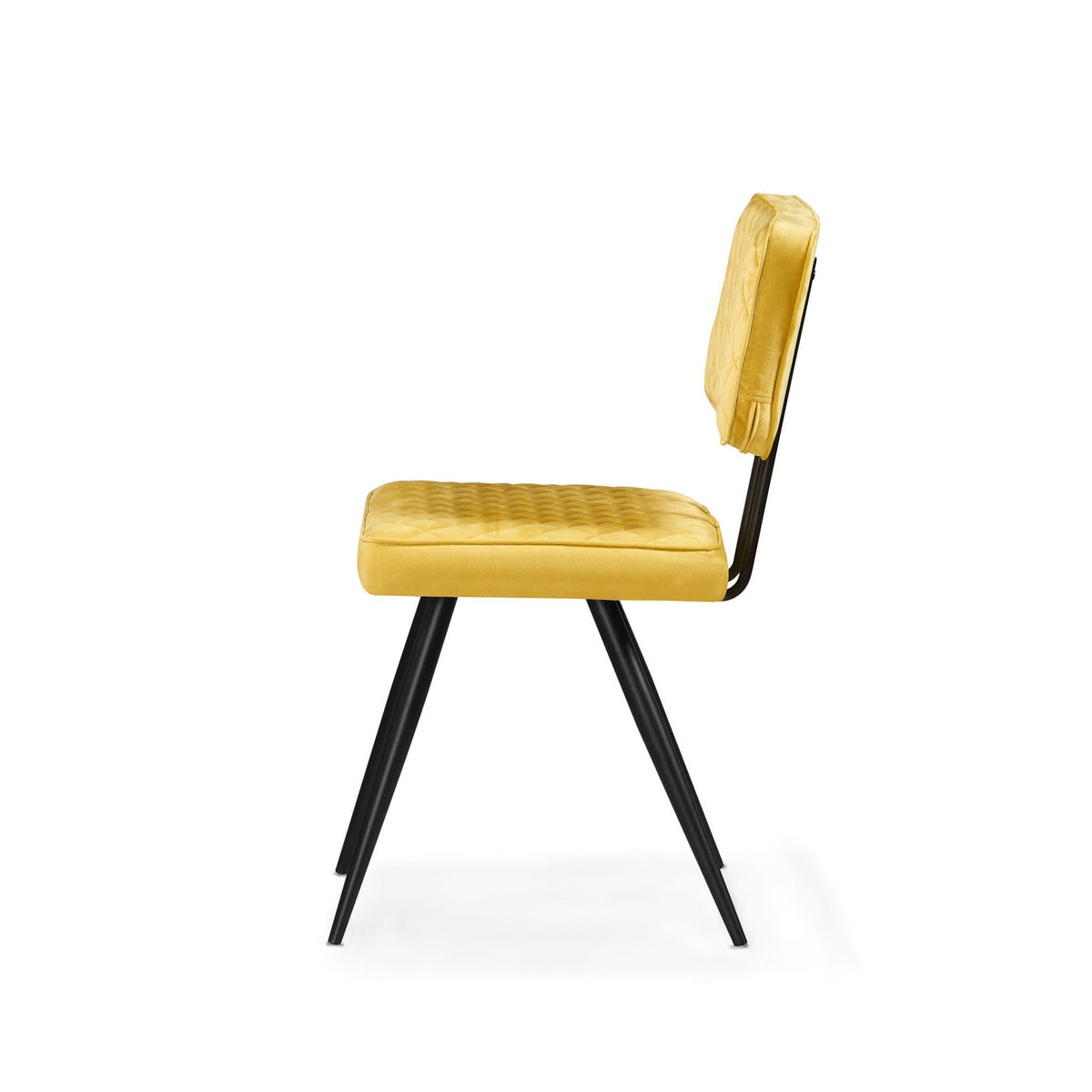 Flynn Dining Chair - Mustard Velvet