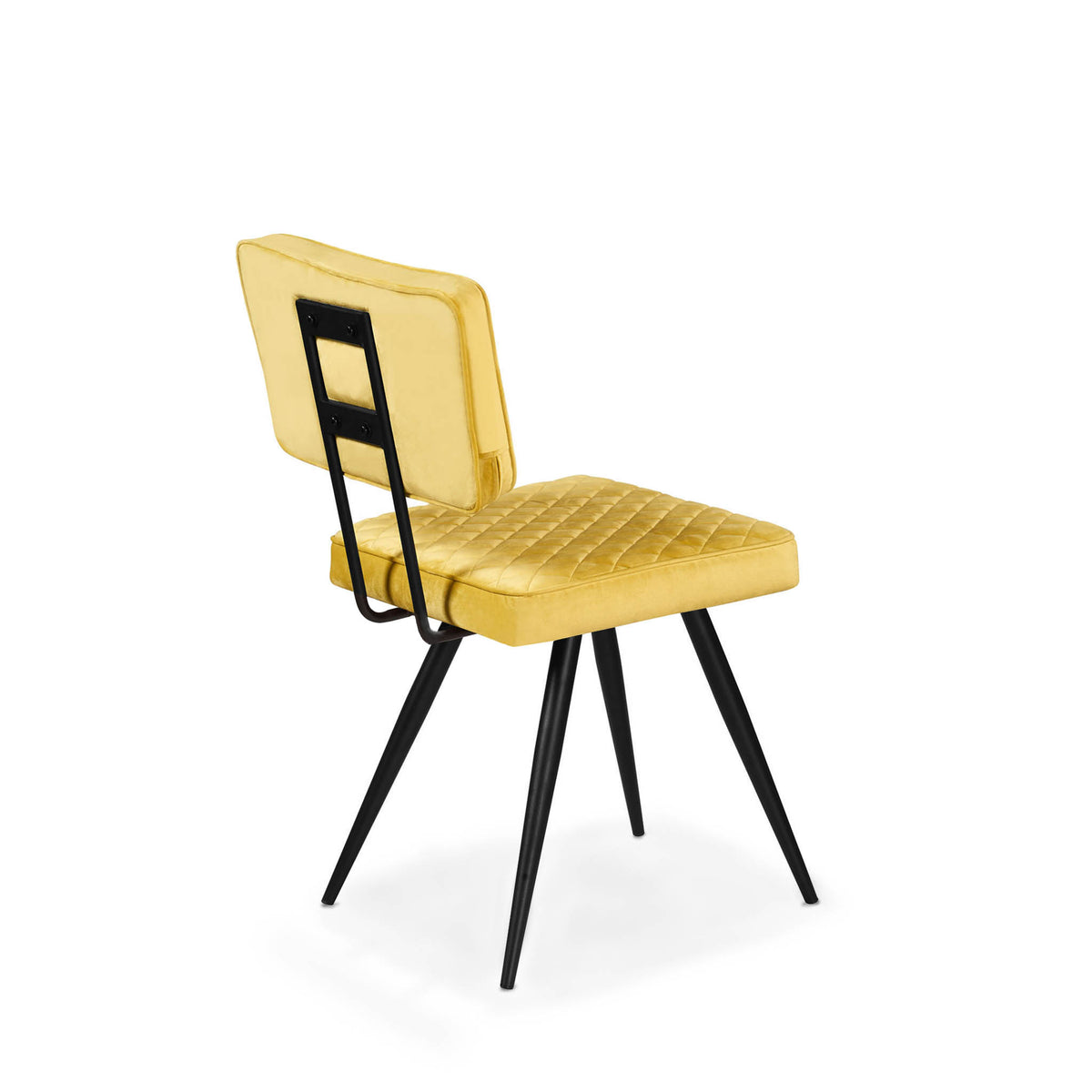 Flynn Dining Chair - Mustard Velvet