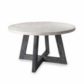 Saltaire Industrial Grey Concrete Round Dining Table from Roseland Furniture
