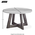 Dimensions for the Saltaire Industrial Grey Concrete Round Dining Table