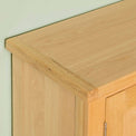 London Oak 3 Drawer Sideboard - Close up of top